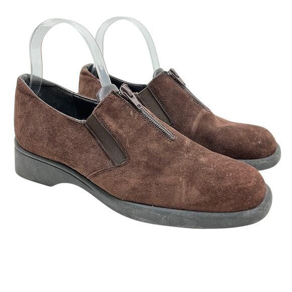 Blondo Chocolate Dark Brown Genuine Leather Suede Loafers Comfort Shoes 10 - Picture 1 of 16